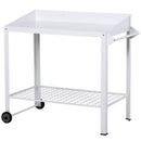 Outsunny Metal Outdoor Garden Potting Bench White
