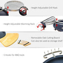 Outsunny Outdoor BBQ with Double Grill and Cutting Board