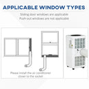 HOMCOM 9000 BTU Portable Air Conditioner for Cooling Dehumidifier Fan, Air Conditioning Unit for Room up to 18m², with Remote, 24H Timer, Window Mount Kit, R290, A Energy Efficiency