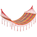 Portable Cotton Hammock Bed - Multi Colour Stripe