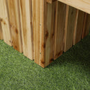 Outsunny Garden Planter & Bench Combination Planter Box Garden Bench Natural