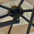 Outsunny 3m Cantilever Parasol with Easy Lever Crank Handle 6 Metal Ribs White