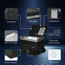 Outsunny 50L Car Refrigerator 12V Portable Freezer w/ Inner LED Light, Wheels