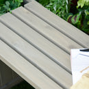 Outsunny Wooden Garden Planter & Bench Combination Garden Raised Bed Grey