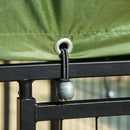 PawHut Outdoor Dog Kennel w/ Weather-Resistant Cover, 244 x 122 x 183cm - Green