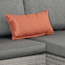 Outsunny 3 PCS Outdoor PE Rattan Chaise Lounge Furniture Sofa Set w/ Cushions