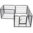 Pawhut Pet Cage Guinea Dog Pig Puppy Playpen Play House Steel Hutch Metel Black