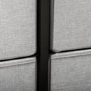 HOMCOM 8 Drawer Fabric Chest of Drawers w/ Wooden Top for Closet Hallway Grey