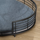 PawHut Raised Dog Bed Modern Pet Sofa, for Small Medium Dogs W/ Cuhsion - Black