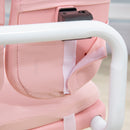 HOMCOM Kids Desk and Chair Set with Storage Shelves, Washable Cover - Pink
