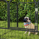 Pawhut Pet Playpen Dog Kennel w/Door Latches Metal In/Outdoor Use 82Lx82Wx60Hcm
