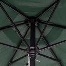 Outsunny 2m Parasol Patio Umbrella, Outdoor Sun Shade with 6 Ribs Green