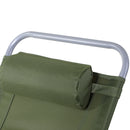 Outsunny Outdoor Garden Folding Chair  Armchair Reclining Seat w/Pillow Green