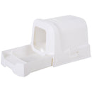 Pawhut Large Litter Box Self Cat Toilet Fully Enclosed Kitten Pan w/Scoop White
