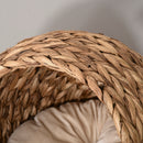 PawHut Wicker Cat House, Raised Cat Bed with Cylindrical Base, 42 x 33 x 52cm