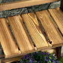 Outsunny 3-Tier Folding Wooden Flower Stand Plant Display for Garden Patio