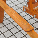 Outsunny Swing Chair 3 Seater Swinging Wooden Hammock Garden Seat Outdoor Canopy