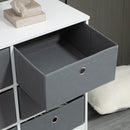 HOMCOM Chests of Drawer Fabric Dresser Storage Cabinet w/ 6 Drawers for Bedroom