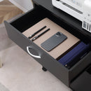 Vinsetto Mobile Printer Stand w/ Storage Shelf Universal Wheels for Home Black
