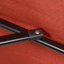 Outsunny 2m Parasol Patio Umbrella, Outdoor Sun Shade with 6 Ribs Wine Red
