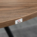 HOMCOM Round Bar Table, Kitchen Cafe Table with Fixed Tabletop and Steel Legs