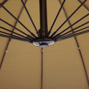 Outsunny 3(m) Cantilever Shanghai Parasol w/ Crank Handle, Cross Base, Khaki