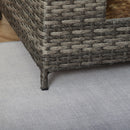 PawHut Rattan Dog Sofa w/ Removable Soft Cushion Indoor Outdoor Use - Grey