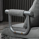 HOMCOM Sofa Bed Foldable Portable Armchair Sleeper Lounge with Pillow Light Grey