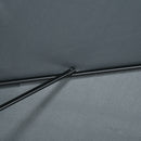 Outsunny 3x2m Patio Parasol Canopy Tilt Crank 6 Ribs Sun Shade Garden Dark Grey