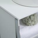 kleankin Under Sink Cabinet Bathroom Floor Unit w/ Adjustable Shelf and Doors