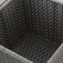 Outsunny 5pcs Outdoor Rattan Sofa Set w/ Storage Function Side Table & Ottoman