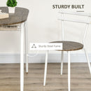 HOMCOM Dining Table and Chairs Set of 3, Oval Kitchen Table with 2 Chairs