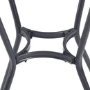Outsunny 60cm Garden Round Bistro Table with Mesh Tabletop for Balcony Deck