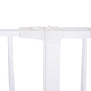 PawHut Pressure Fitted Pet Dog Safety Gate Metal Fence 76 cm Tall, White
