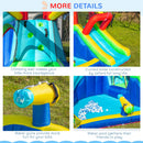 Outsunny 5 in 1 Kids Bouncy Castle with Slide Pool Inflatable House W/ Inflator