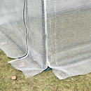 Outsunny Walk-In Lean to Wall Greenhouse w/Window&Door 200Lx 100W x 215Hcm White