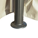 Outsunny 3.4m Steel Gazebo Pavillion for Outdoor w/ Curtains and 2 Tier Roof