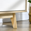 HOMCOM TV Cabinet Stand Entertainment Center w/ Storage for 55" TVs, Natural