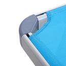 Outsunny Outdoor Lounger Fold 180° Reclining Chair w/ Adjustable Canopy Blue