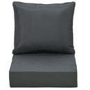 Outsunny Outdoor Seat and Back Cushion Set, Deep Seating Chair Cushion, Grey