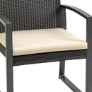 Outsunny Patio PP Rattan Style Garden Bistro Set, Armchairs & Tea Table Set