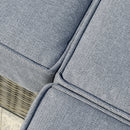 Outsunny Aluminium 4 Pieces Outdoor PE Rattan Sectional Conversation Sofa Set