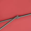 Outsunny Cantilever Roma Parasol 360° Rotation w/ Hand Crank & Base, Wine Red
