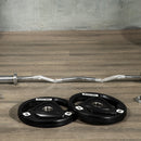 SPORTNOW Olympic Weight Plates for 2'' Barbell Bar with Tri Grips, 2 x 15kg