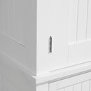 HOMCOM Freestanding Kitchen Storage Cabinet Drawers Cupboards Shelves White