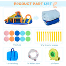 Outsunny 5 in 1 Kids Bouncy Castle Large Inflatable House Slide Water Gun