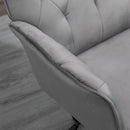 Vinsetto Swivel Computer Chair w/ Arm Modern Style Tufted Home Office Deep Grey