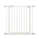 PawHut 74-80cm Adjustable Metal Pet Gate Safety Barrier w/ Auto-Close Door White