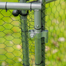 PawHut Walk In Chicken Run Large Outdoor Chicken Cage Coop w/ Cover 2 x 1 x 1.7m