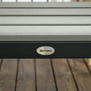 Outsunny 2 Seater Garden Bench with Steel Frame Garden Loveseat 122x65x92cm Grey